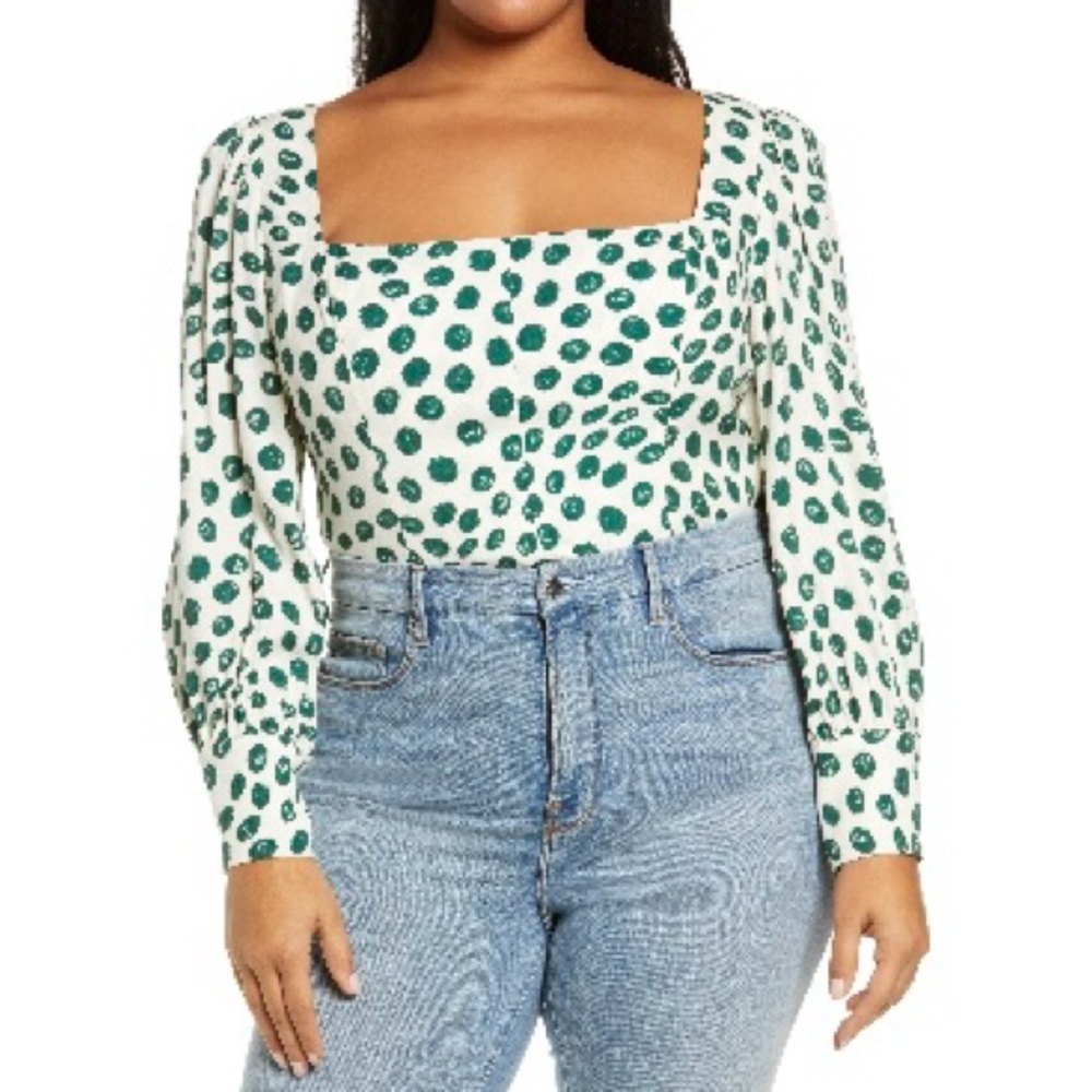 Reformation Calla Dot Top (plus size 18w)